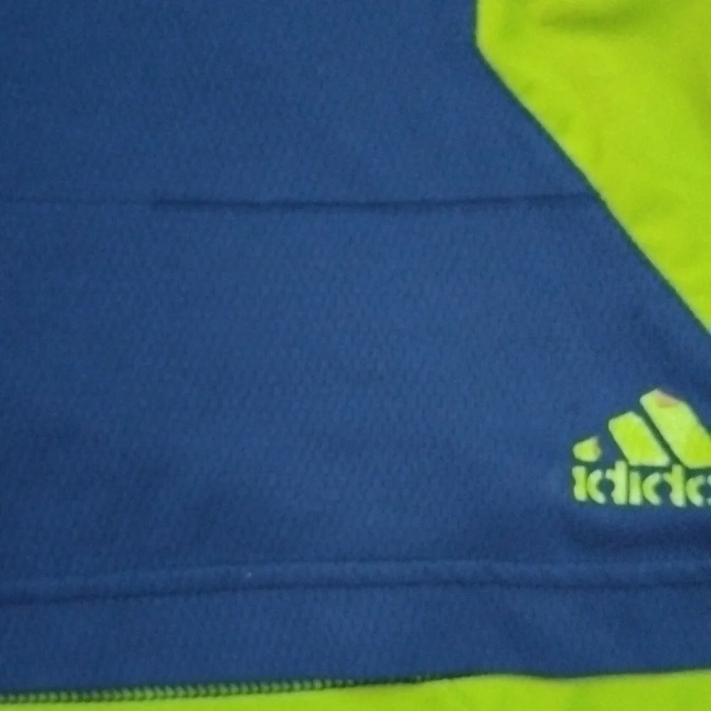 Adidas Basketball Shorts Youth Size 10/13 Blue and Lime Green